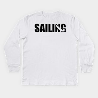 Catamaran with sailing Kids Long Sleeve T-Shirt